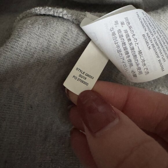 J. Crew | NWOT Cropped Hooded Pullover Sweatshirt in Gray Size Medium - Picture 8 of 9